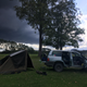 Get that tent up and that flysheet on before the rain hits!